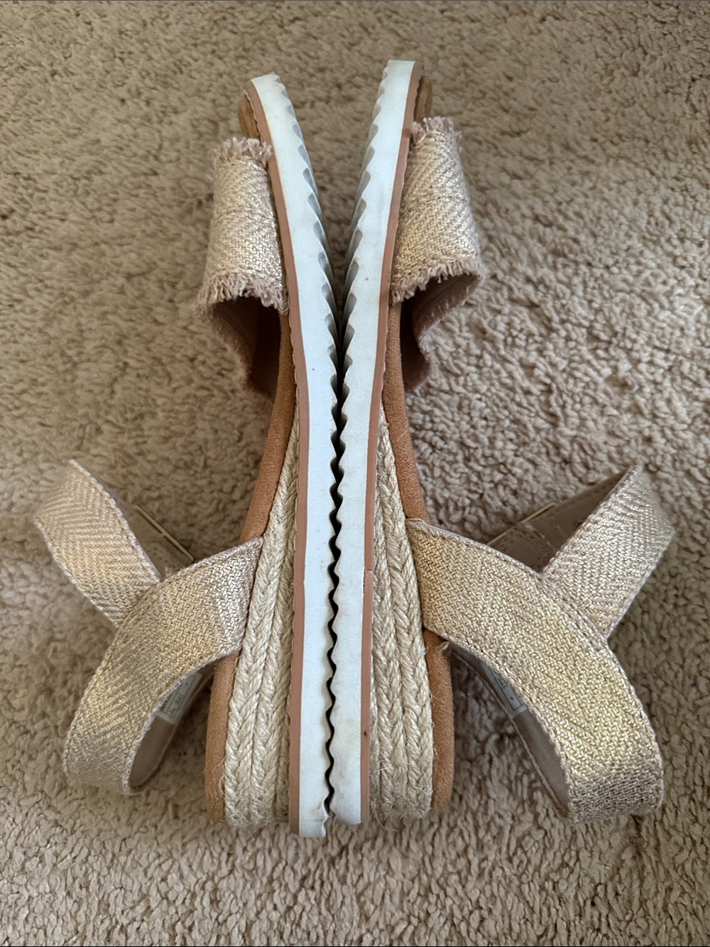 Champagne color Bobs by Skechers WOMENS DESERT KISS sandal size 8 - Picture 6 of 8